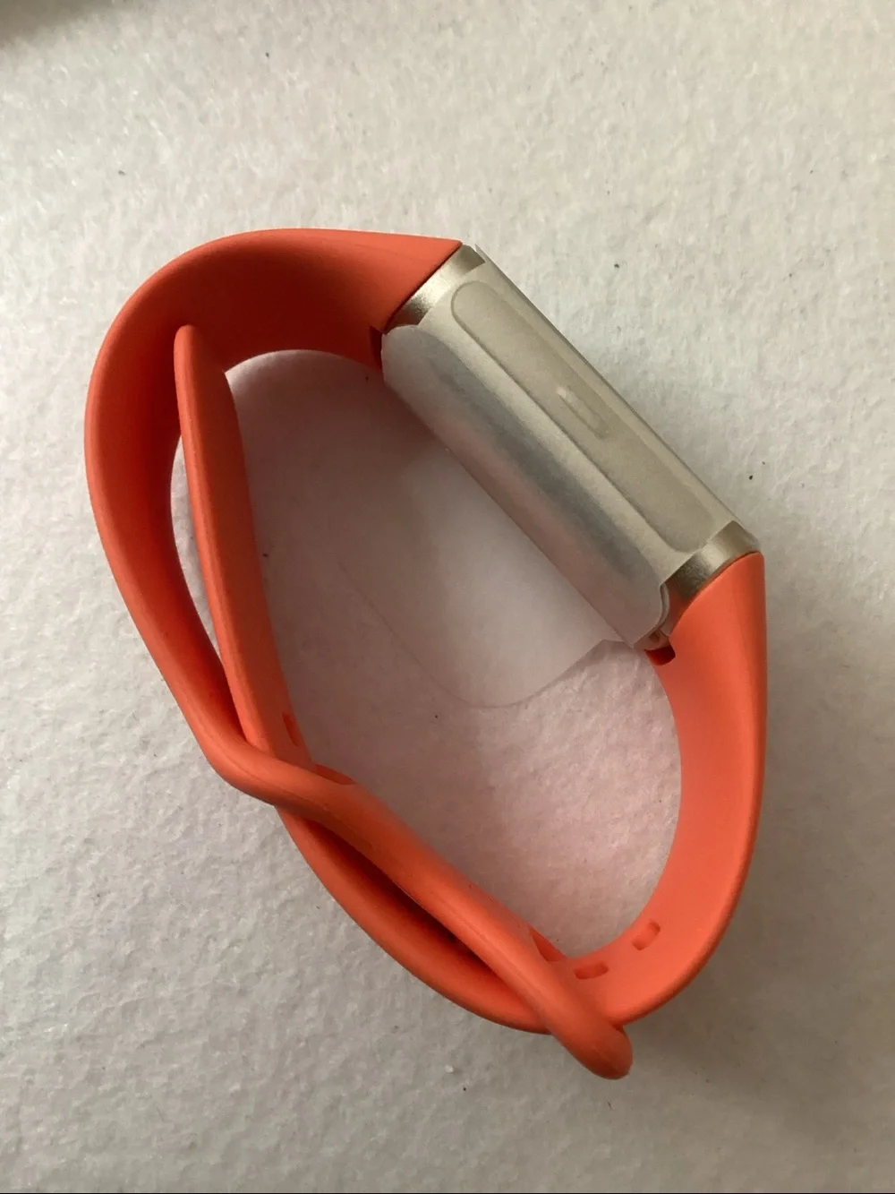 Fitbit Unisex Orange Charge 6 Silicone Fitness Tracker Watch 36mm